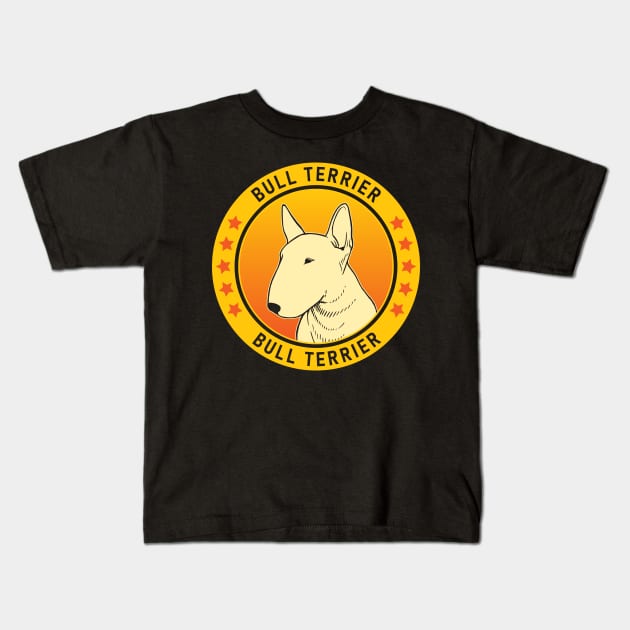 Bull Terrier Dog Portrait Kids T-Shirt by millersye